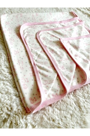 MNZ-Double Layer وردي طفل سديل غطاء حديث الولادة الوردي القطن المشموق القطن 80x80 سم CB117 - Cloudy