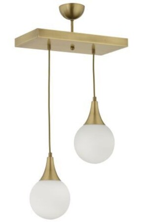 MNZ-Double مستطيل النموذج العصري الحديث الكرة البيضاء الزجاجية مصباح معلق LMBDR0090ESKBYZCAM - Lambadar