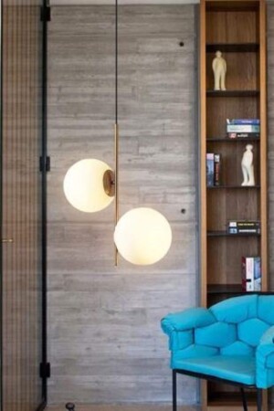 MNZ-Double Modern Globe Glass قديم الشنابل LMBDR35861 - Lambadar