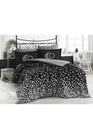 MNZ-Double Poplin Duvet Cover Stars أسود 8698499131361 - Hobby