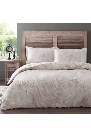 MNZ-Double Ranforce Duvet Cover Set براون 01396 - Özdilek