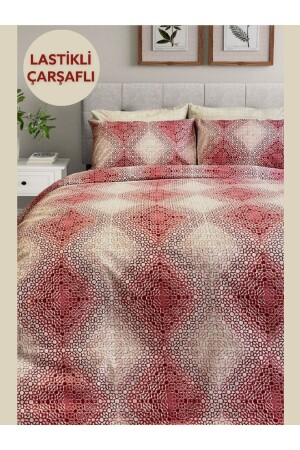 MNZ-Double Ranforce Duvet Cover Set عثماني كريم مع ورق مرنة CKLASNTOT - Alla Turca