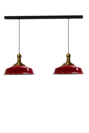 MNZ-Double Red Noble Vintage Long Knob Headboard Retro Pendant Lamp مطعم صالة إضاءة غرفة المعيشة BMM7152LTB - Bamyum