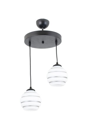 MNZ-Double Special Stripped Glass Model Modern Pendant Lamp Chandelier LMBDR3548SS - Lambadar