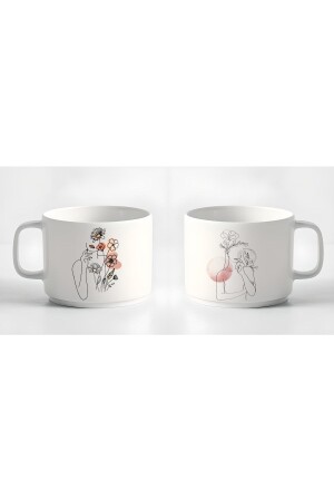 MNZ-Double Turkish Coffee Cup & Espresso كوب كأس تركية خطي صغير للنساء - GünayStore