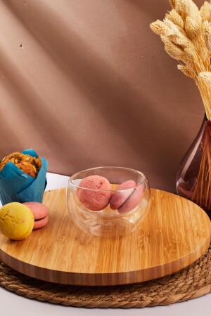 MNZ-Double Walled Glass Bowl Snack Presentation Holder 300 مل 12480 - Perotti