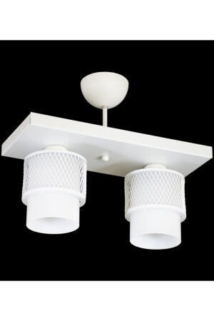 MNZ-Double White Glass Cage Model موديل زجاجي جديد زجاجي شاندلي LMBDR35415 - Lambadar