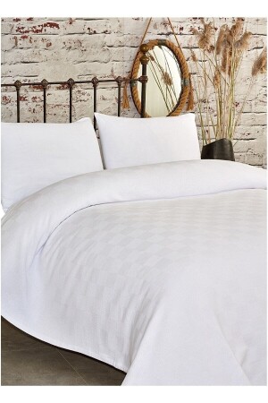MNZ-Double White Pike 100% Cotton Hotel Pike PI20COWH - Zadetex