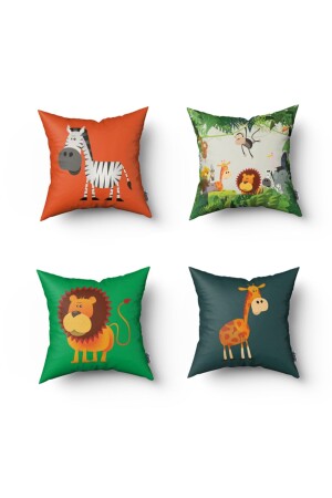 MNZ-Double-Side Safari Digital Printing 4-piece Throw Pillow Cover ibrkk1002 - instababyrooms