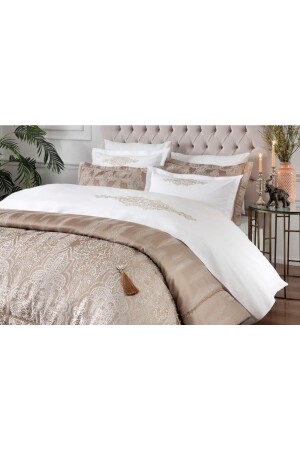 مجموعة من طيور (MNZ-Dowry Set) مزدوجة (Iris Beige) 1000043324 - Taç