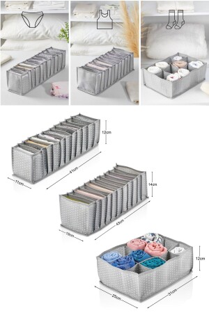 MNZ-Drawer ملابس داخلية و جوراب منظمة مجموعة البقع GB-SM12 - Serstil