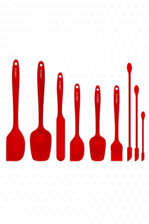 MNZ-Drongo جار سليكون سبتولا مجموعة 9 قطع حمراء - Valletta