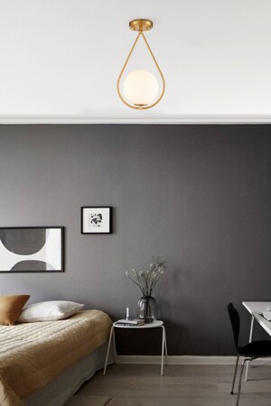 MNZ-Drop Glass Single Modern Hall صالة المعيشة مدخل صانع واحد Gdamlametal صانع زجاجي - Uçar