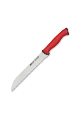 سكين خبز MNZ-Duo Pro Serrated - أحمر - 17.5 سم EVİDEA12862 - Pirge