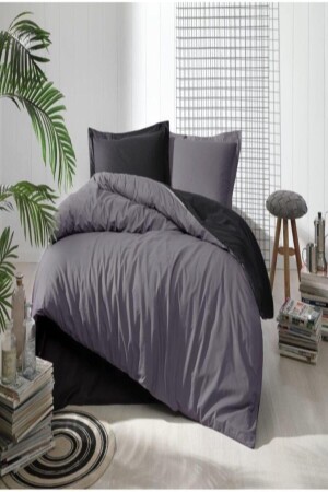 MNZ-Duple Sheet سقف غطاء ملموسة مجموعة الأنتراكيت - السوداء زينانتغري2 - Özdilek