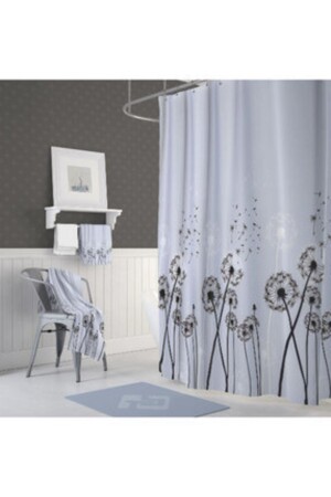 MNZ-Dush Curtain 2200 نموذج جناحين مزدوجين 2x 110x200 سم 1550 - Jackline