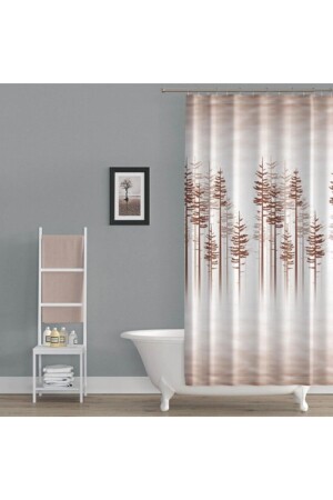 MNZ-Dush Curtain 3390 نموذج جناحين مزدوجين 2x 110x200 سم - Tropik