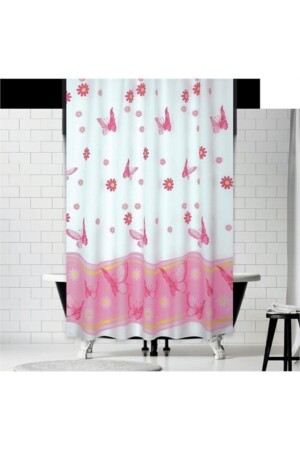 MNZ-Dush Curtain 6020 نموذج جناحين مزدوجين 2x 110x200cm 10003 - Jackline