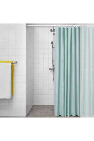 MNZ-Dush Curtain Length: 200 سم عرض: 180 سم مواد 100% بيفا لون تركويز 54434d7 - IKEA