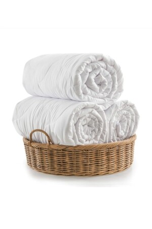 MNZ-Duvet المزدوج - ملء بالسيليكون - أبيض - تكنولوجيا الألياف الميكرو - 195x215 - Youtex