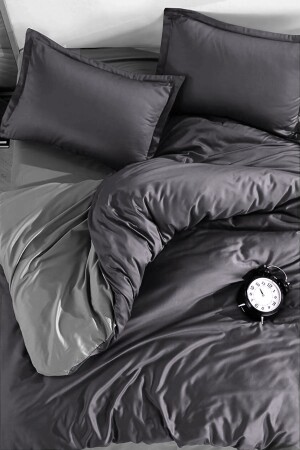 مجموعة غطاء من غطاء MNZ-Duvet مع ورق معصمة، واحد الأنتراكيت الرمادي CLB0055 - İQON