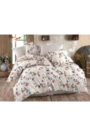 MNZ-Duvet Cover واحد 1 طلاء فراشة طائر TEKYORGAN - Mert Collection Çarşı