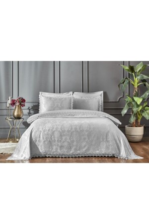 MNZ-Duvet Cover Double Pique Set Anna Gray 8697353580864 - Özdilek