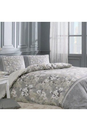 MNZ-Duvet Cover Double Set موداليتوسيون باكوبا غراي 182226 - Özdilek