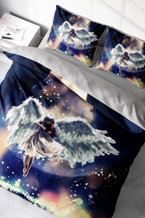 مجموعة غطاء مادة MNZ-Duvet Cover Set من القطن الصاتين 3D التصميم الخاص أنجيلا (بدون ورق) PERLASERA30438 - PerlaSera