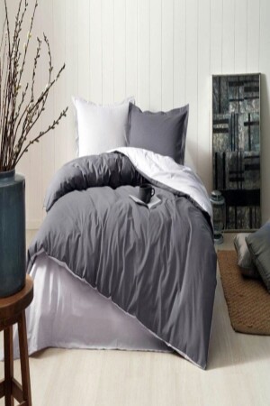 MNZ-Duvet Cover Set Colormix Anthracite Gray BC103989 - Özdilek