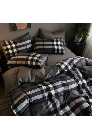 MNZ-Duvet Cover Set Sheet Elastic Double Double Sideed BRB4885 - Mulberry