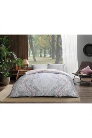 مجموعة غطاء من الملفات المعدنية (MNZ-Duvet Cover Set) الفريدة (Valeria Pink 60141725) - Taç