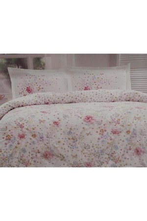 مجموعة غطاء MNZ-Duvet Ranforce مضاعفة البيضاء Visteria BILGICST39612 - Özdilek