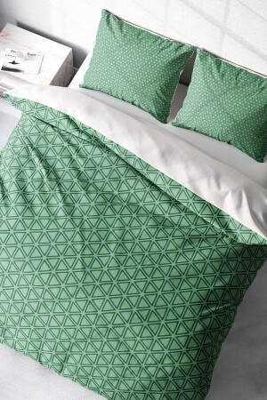 مجموعة غطاء MNZ-Duvet Set 100% القطن الطبيعي مزدوج 3D نمط أخضر رقمية واحد18474HF - Monohome