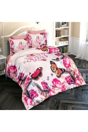 مجموعة غطاء MNZ-Duvet Set 100% القطن الطبيعي مضاعفة 3D الفراشة الرقمية 2 monohome4555HF - Monohome