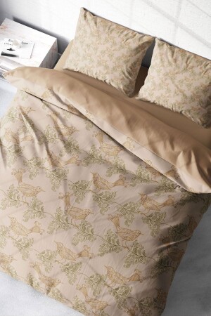 مجموعة غطاء MNZ-Duvet Set 100% القطن الطبيعي مزدوج 3D تصميم الطيور الرقمية monohome8911HF - Monohome