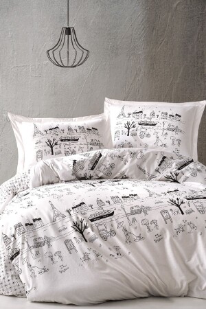 مجموعة من الغطاء المزدوج MNZ-Duvet Set Axel 100% Cotton Black MC049201 - Marie Claire