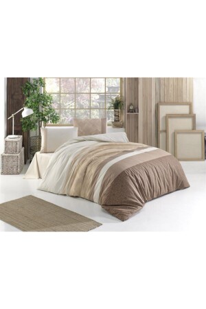 مجموعة غطاء MNZ-Duvet Set مضاعفة Itır Brown KRITIRKÇK - Kristal