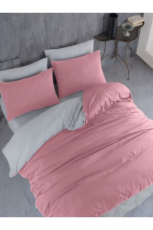 مجموعة غطاء MNZ-Duvet Set مزدوجة من الرمادي المرجانية LVNS-N-77 - NANOSOFT