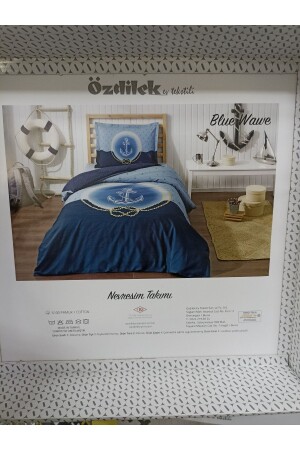 مجموعة غطاء MNZ-Duvet Set واحد أزرق موجة Ö220325-3 - Özdilek