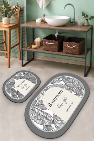 MNZ-Earth Surface Djt مجموعة من 2 حمام السجادة حمام 8683264328114 - Chilai Home