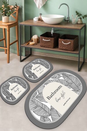 MNZ-Earth Surface Djt مجموعة من 3 حمامات السجاد حمام - Chilai Home