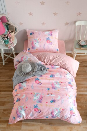 MNZ-Easy-Iron Duvet Cover Set واحد مسحورية الوردية Ep-028714 - Eponj Home