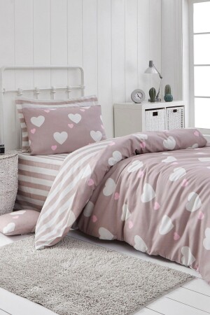 MNZ-Easy-Iron Duvet Cover Set واحد Herz جفاف الورد Ep-027032 - Eponj Home
