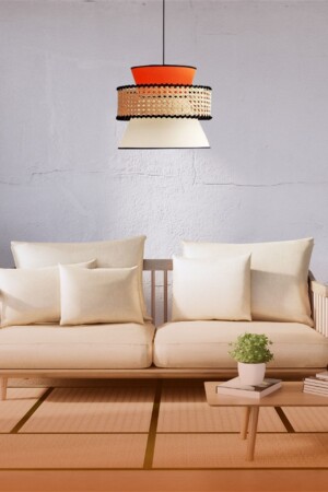 MNZ-Ece البرتقالي والحزراني والكريم لون 35 X32 سم حزراني شمعة 27863 - Reyo