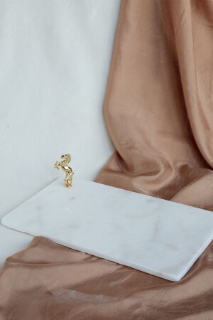 MNZ-Ece حقيقية رف عرض الرخام النقي - اللون الذهبي مع صورة حصان SNM-ECEAT - ioadesign