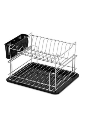 MNZ-Ecosa طبقة مزدوجة كروم رف لوحة مع قاعدة سوداء TYC00233288638 - emsa