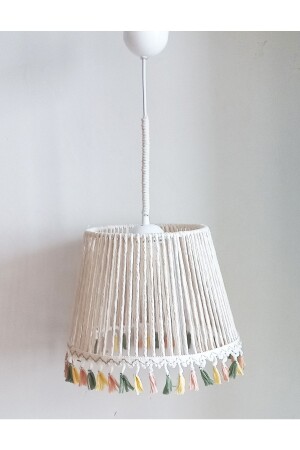 MNZ-Ecru حبل ماكروم مغلفة لونية ضوء معلق مقصود 245VZ - C&A