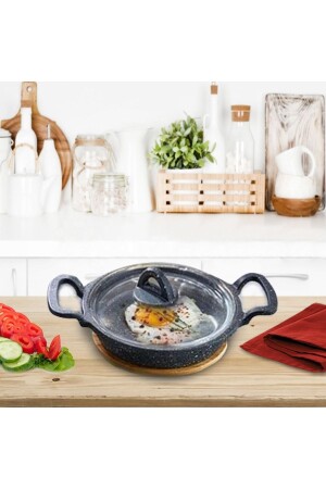 MNZ-Eda Döküm غرانيت 16 سم كأس واحد مع غطاء Est16 مع غطاء - Esta