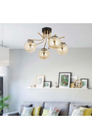 MNZ-Edin 4-piece أسود عينة عسل قديمة الزجاج الحضور الحديث صالة النوم غرفة المعيشة الشنادل 3559-04-BL - Apliqa